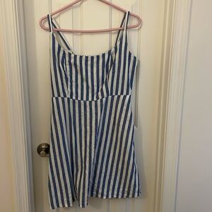 Old navy blue and white stripe dress size L worn once